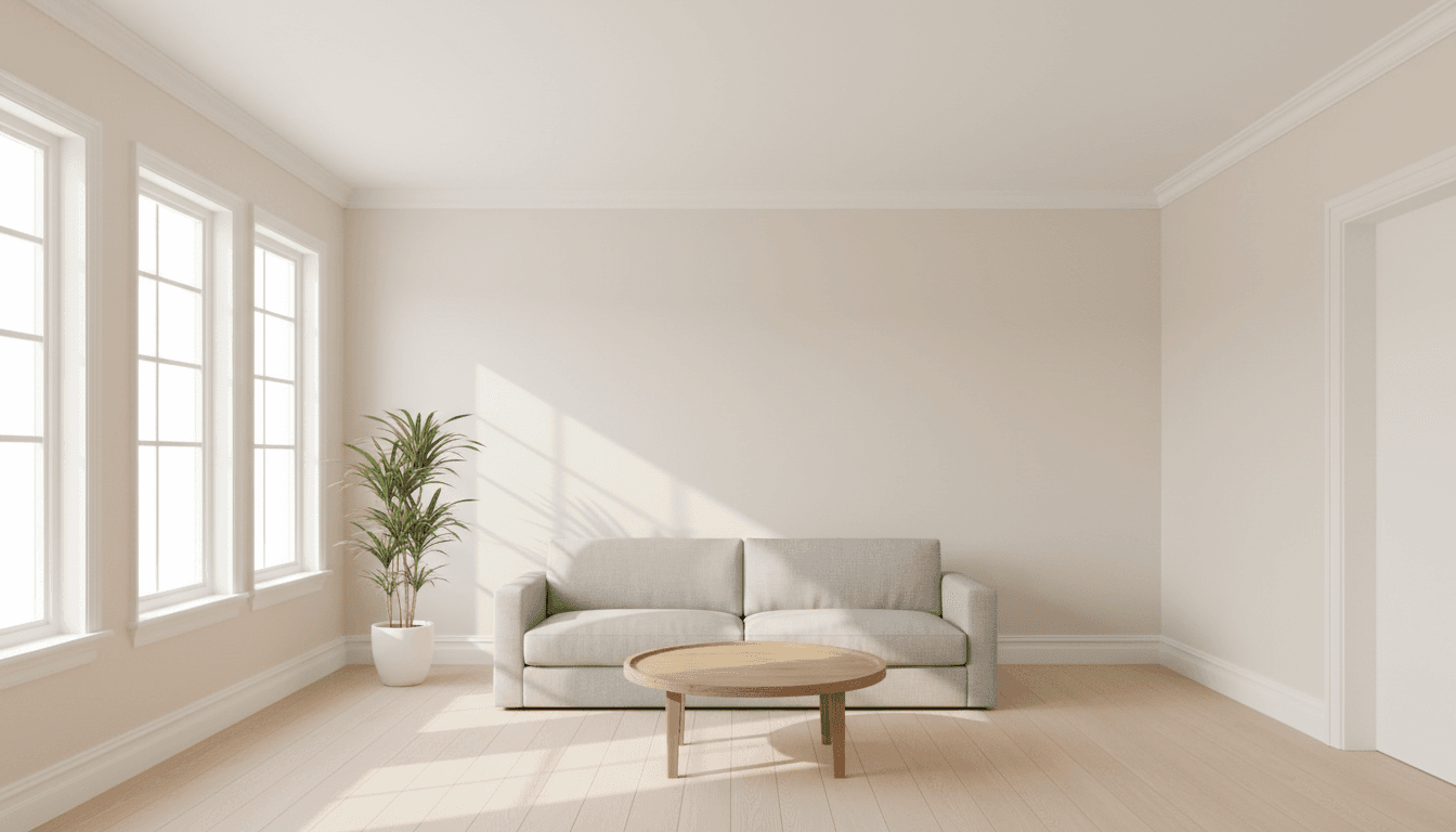 Interior painting project showing professional quality and clean finish